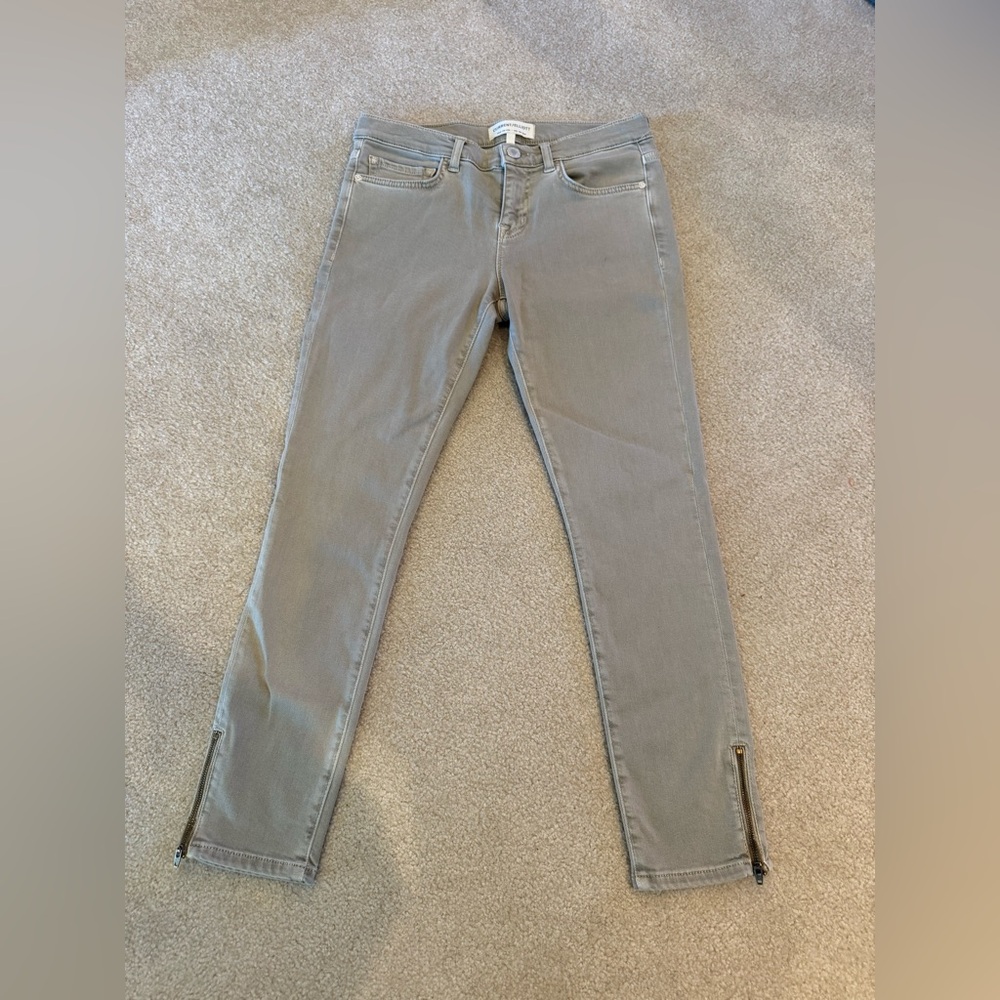 Current/Elliott Khaki Gray Jeans with Ankle Zippers (NWT)